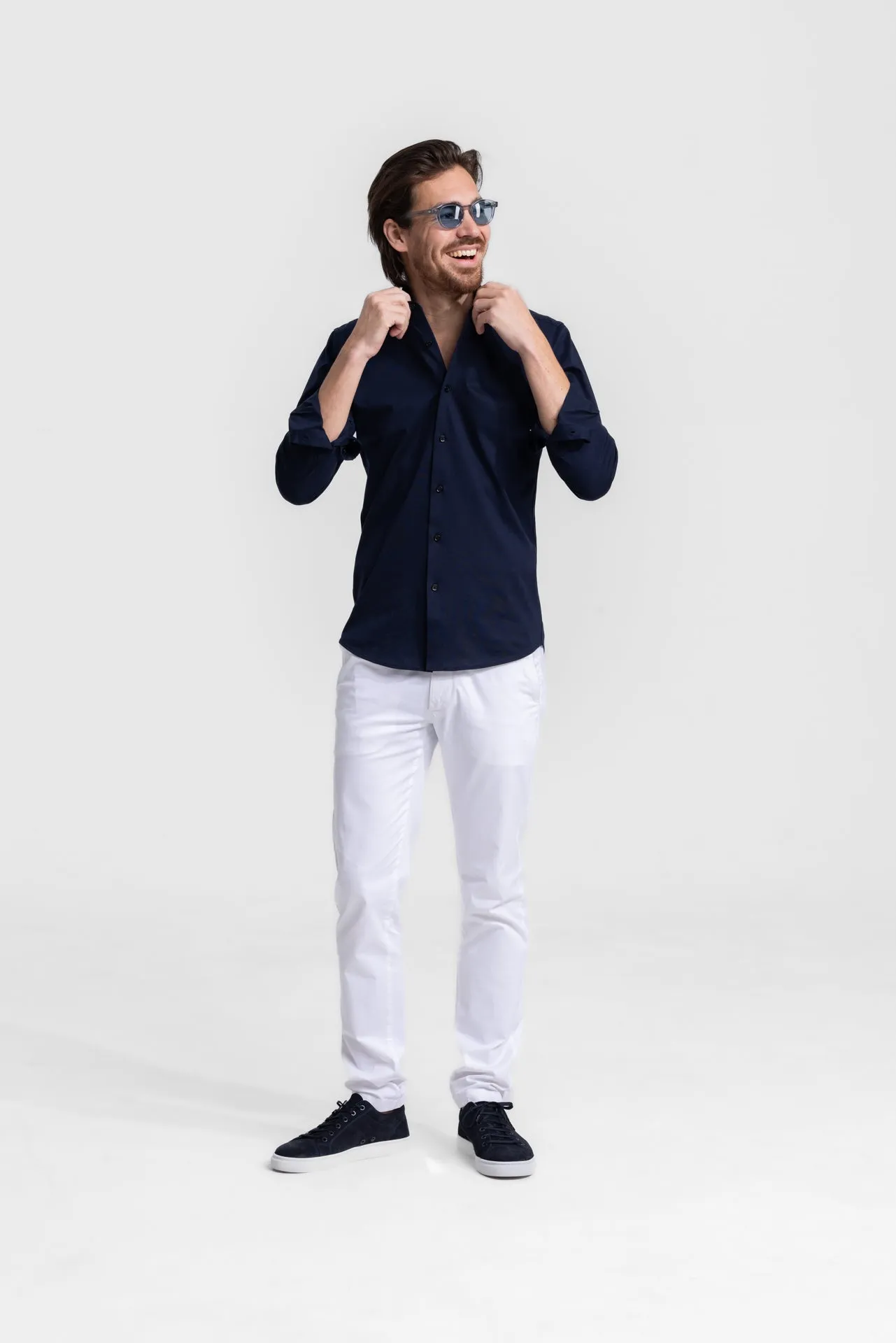 Sträcka Navy Stretch Shirt