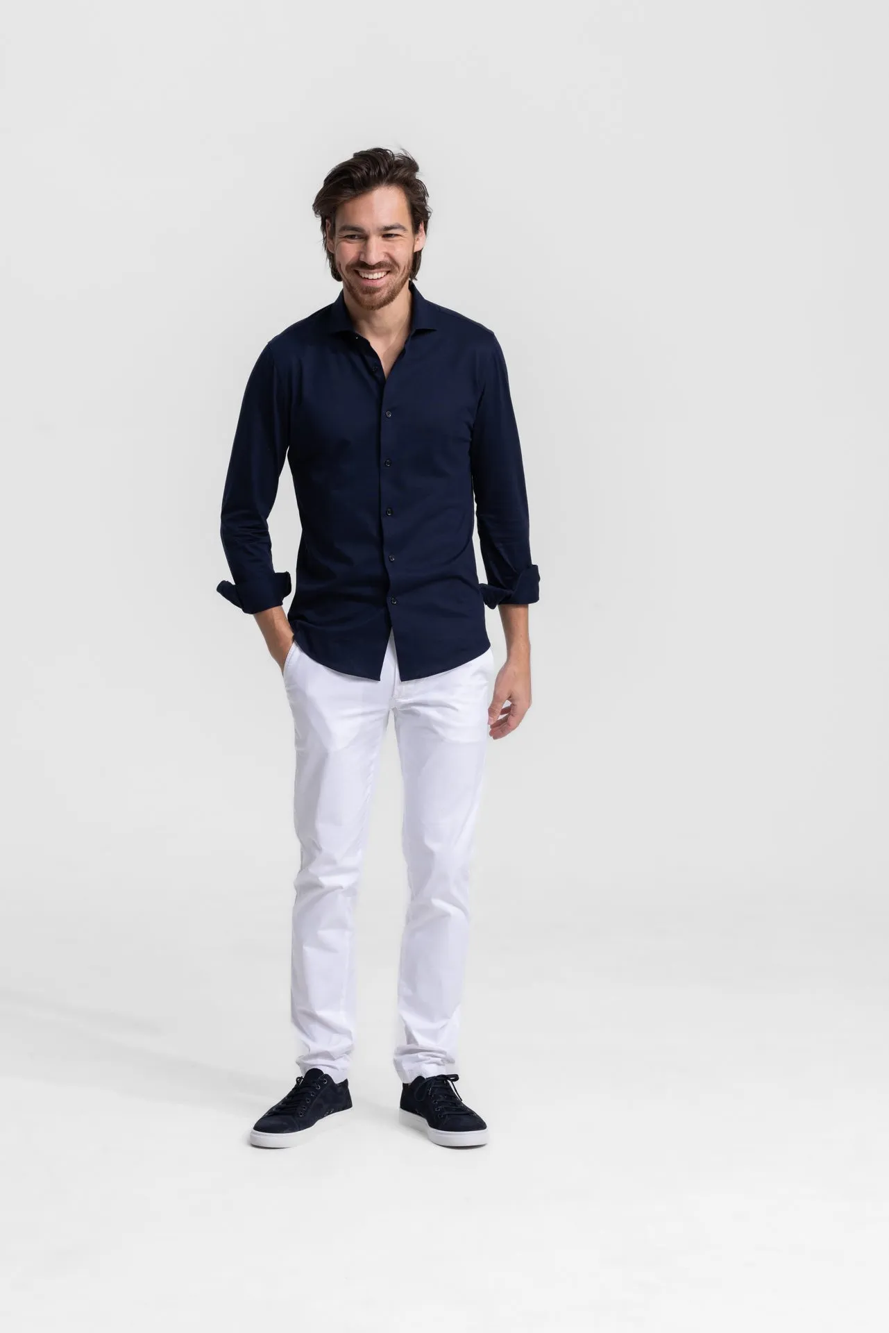 Sträcka Navy Stretch Shirt
