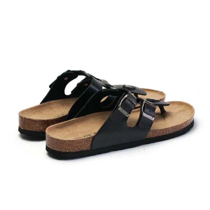 Stylish Unisex Stitched Cork Sandals for Beach and Casual Wear