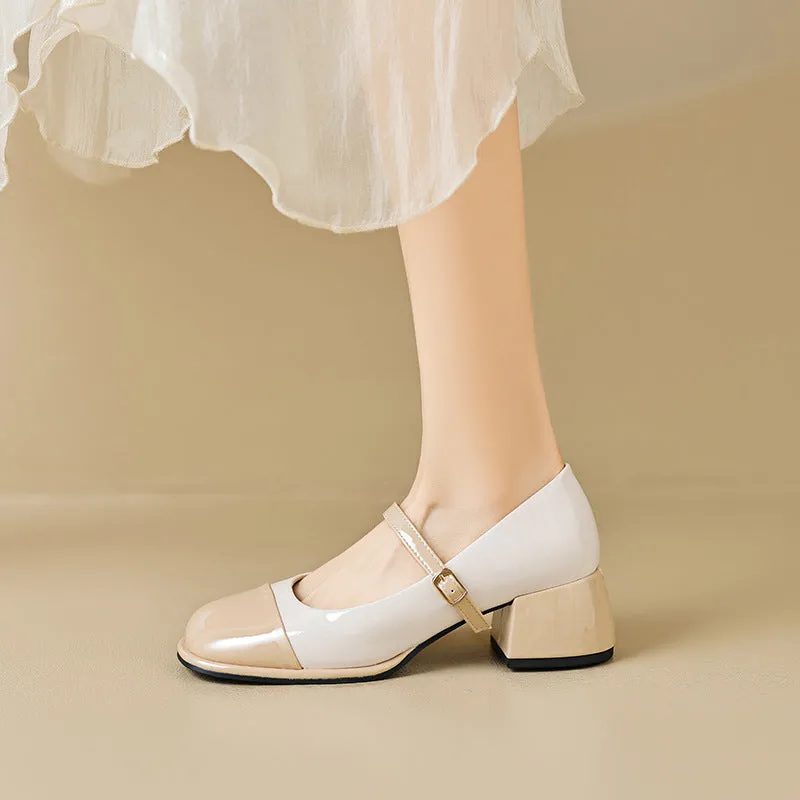 Summer Mary Jane Women's Thick Heel Large Size Shoes