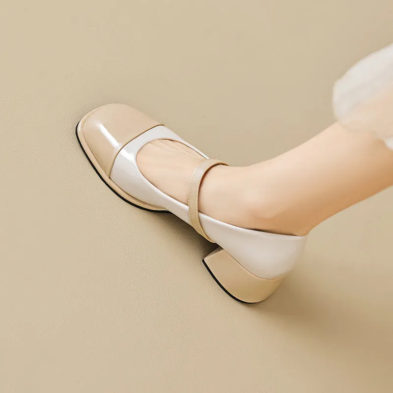 Summer Mary Jane Women's Thick Heel Large Size Shoes