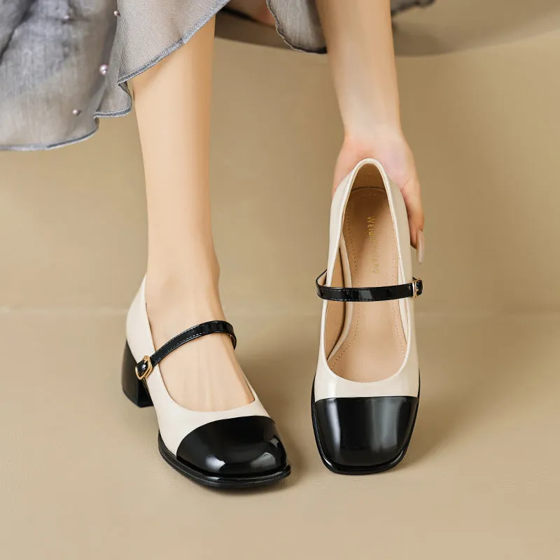 Summer Mary Jane Women's Thick Heel Large Size Shoes