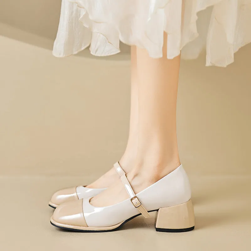 Summer Mary Jane Women's Thick Heel Large Size Shoes