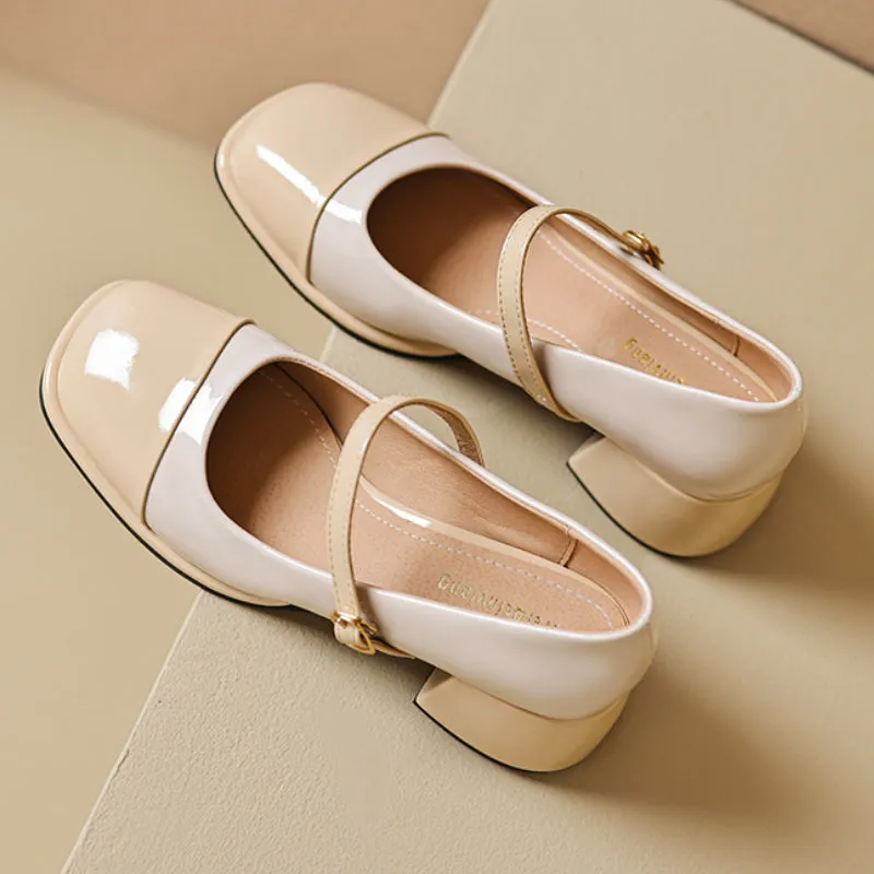 Summer Mary Jane Women's Thick Heel Large Size Shoes