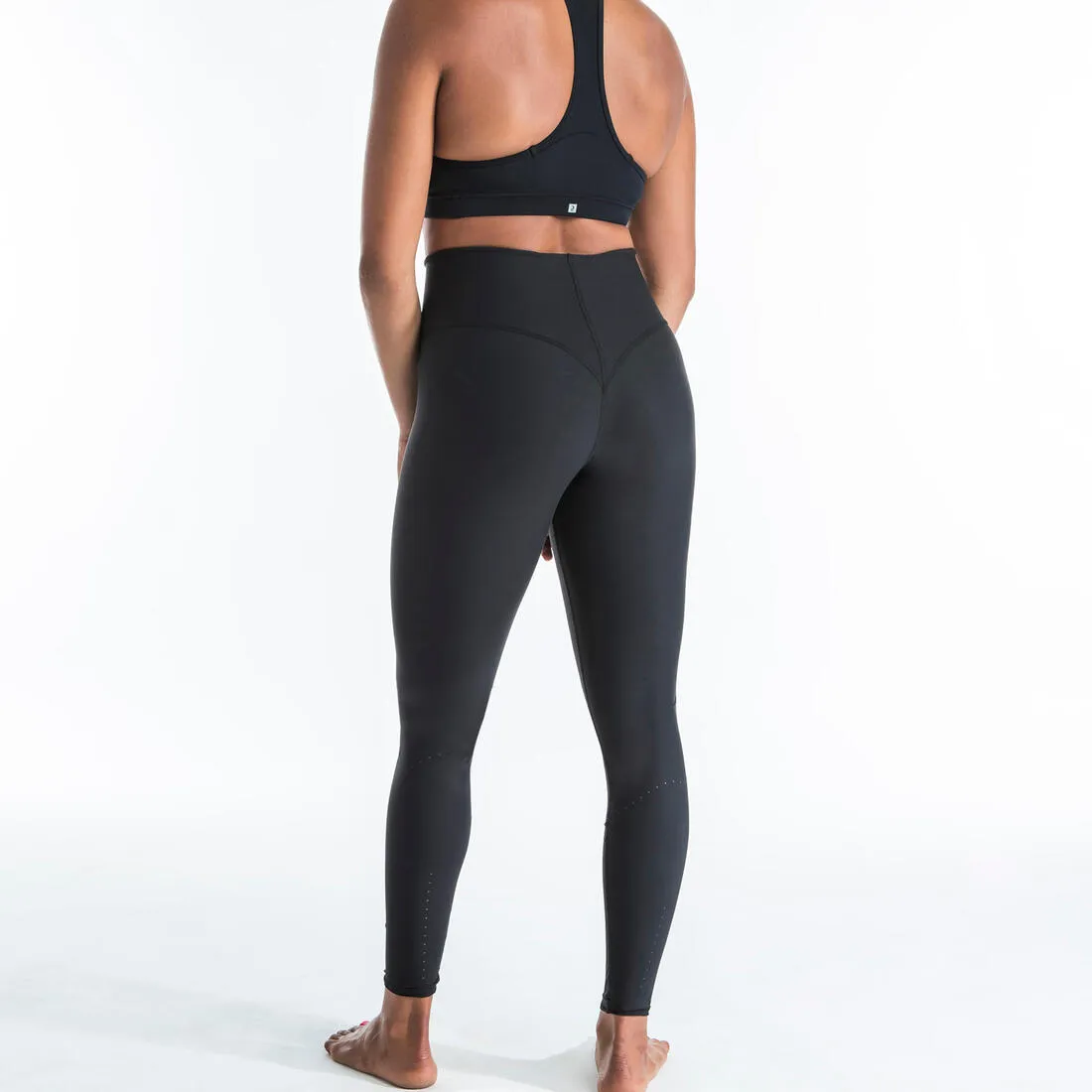 SURF LEGGINGS ANTI-UV RACHEL BLACK - SECOND SKIN AND SHAPING HIGH WAIST