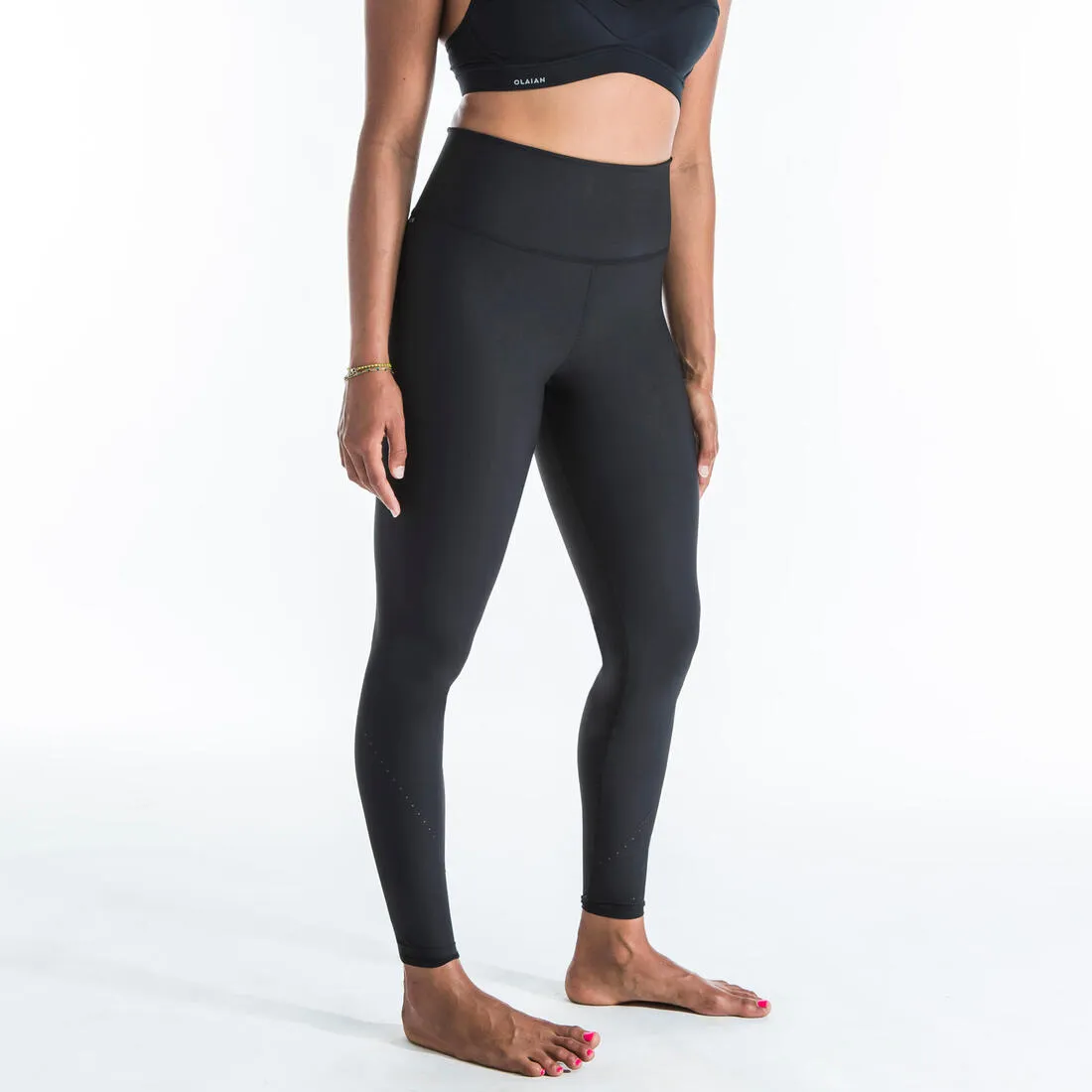 SURF LEGGINGS ANTI-UV RACHEL BLACK - SECOND SKIN AND SHAPING HIGH WAIST