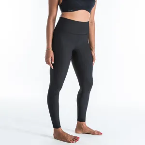SURF LEGGINGS ANTI-UV RACHEL BLACK - SECOND SKIN AND SHAPING HIGH WAIST
