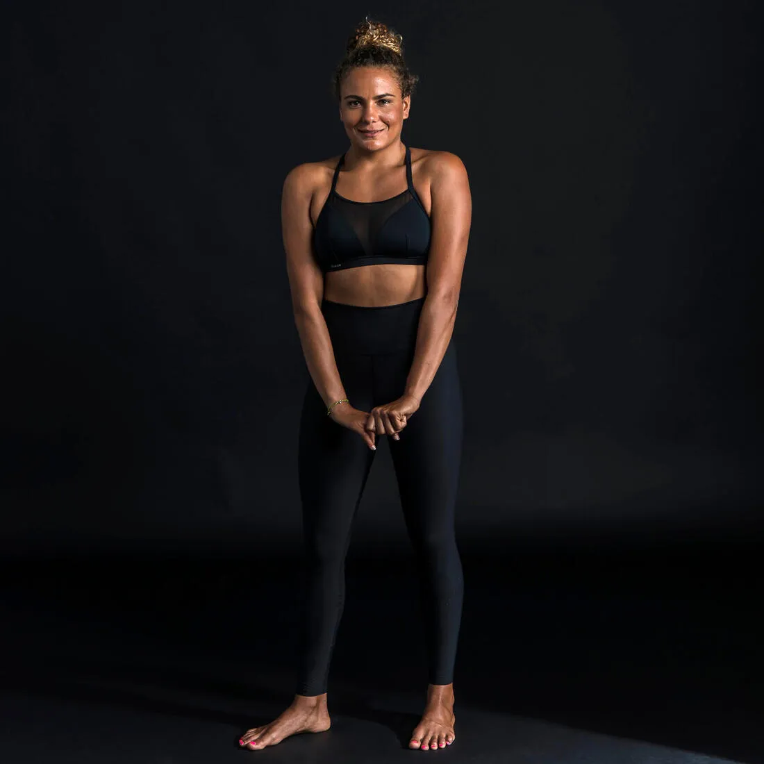 SURF LEGGINGS ANTI-UV RACHEL BLACK - SECOND SKIN AND SHAPING HIGH WAIST
