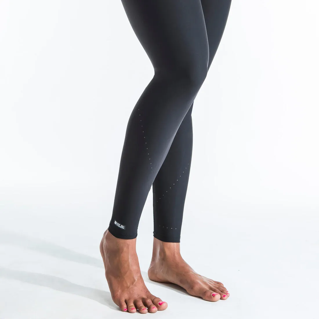 SURF LEGGINGS ANTI-UV RACHEL BLACK - SECOND SKIN AND SHAPING HIGH WAIST