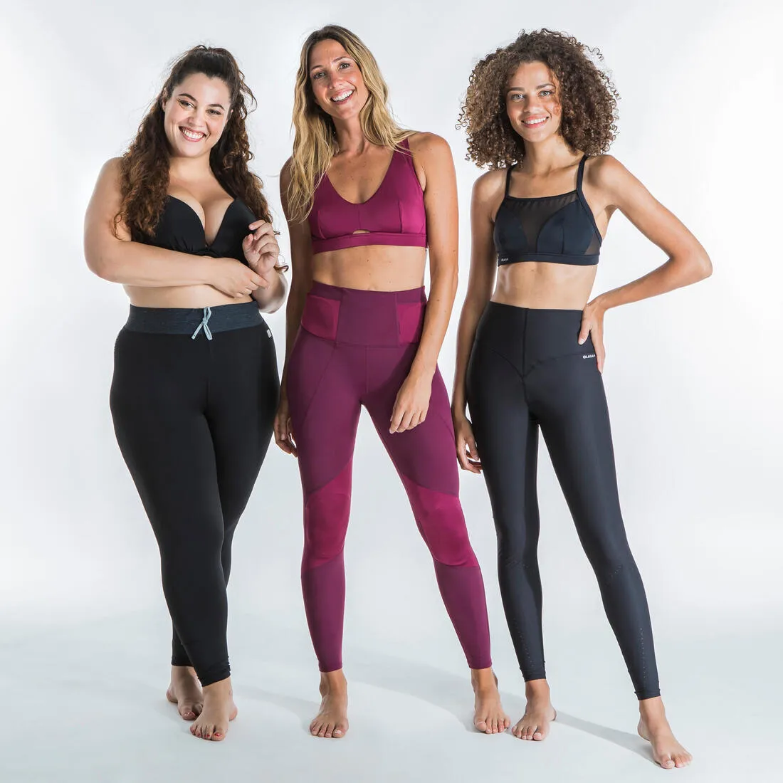 SURF LEGGINGS ANTI-UV RACHEL BLACK - SECOND SKIN AND SHAPING HIGH WAIST