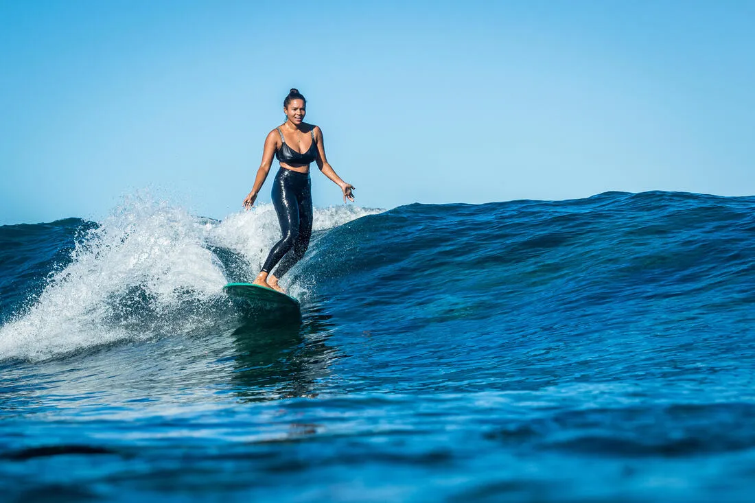 SURF LEGGINGS ANTI-UV RACHEL BLACK - SECOND SKIN AND SHAPING HIGH WAIST