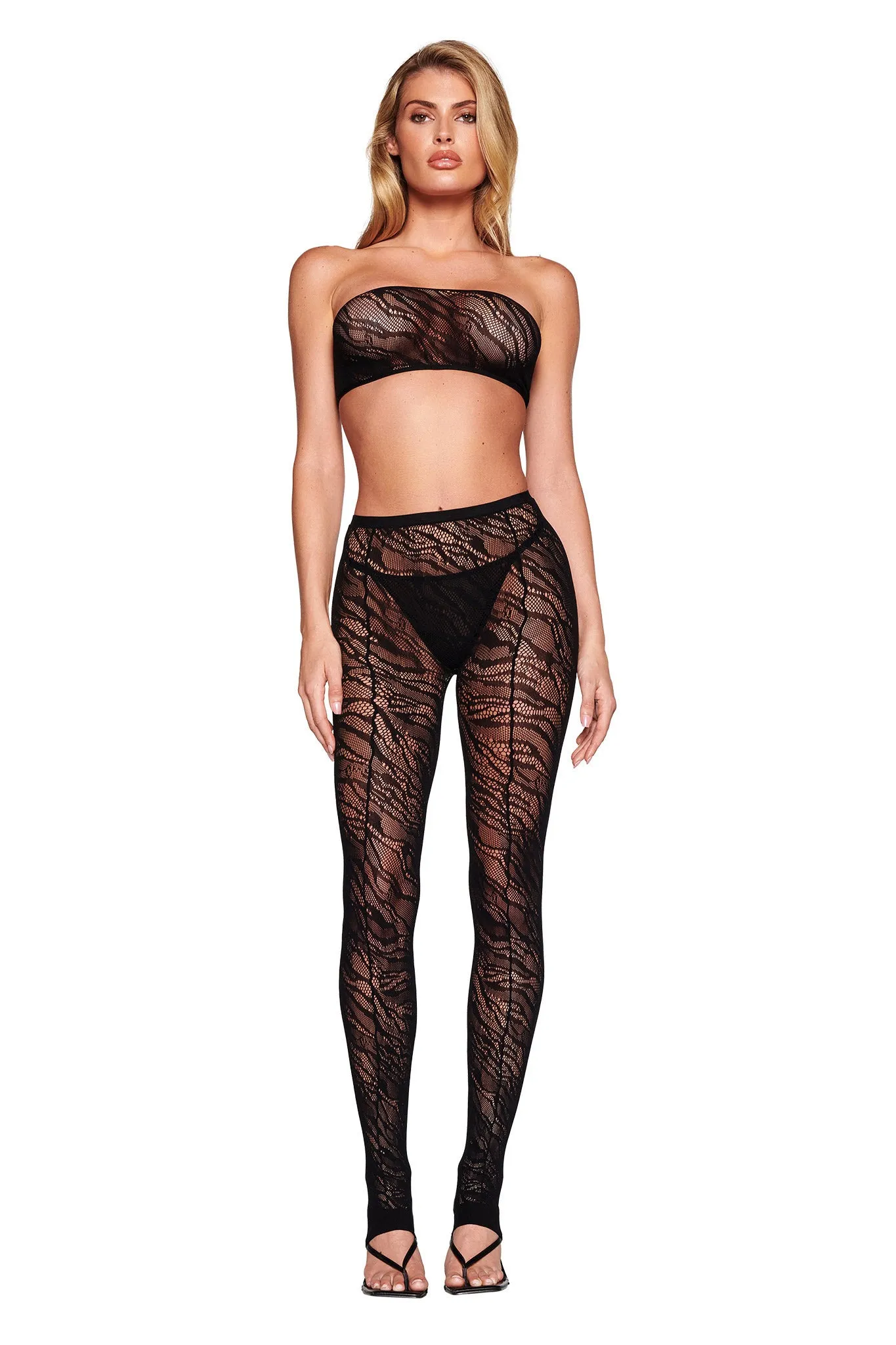 SYBIL TIGHTS - BLACK : ZEBRA
