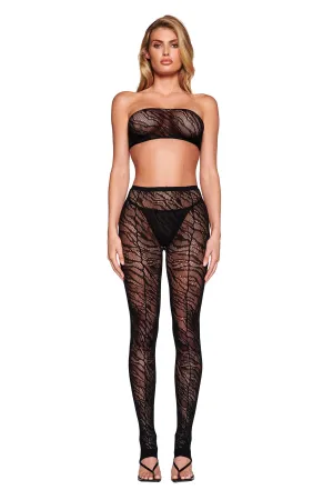 SYBIL TIGHTS - BLACK : ZEBRA