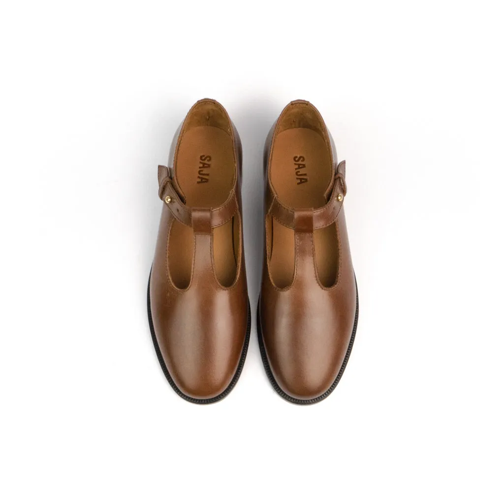 T-bar Loafers - Walnut Brown