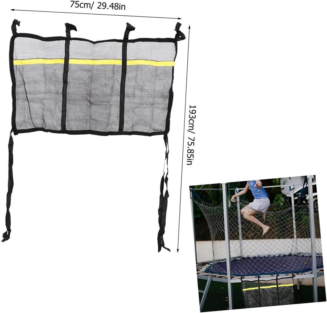 Trampoline Replacement Net Safety Net, round Trampoline Safety Net, Hanging Shoes Net for Trampoline Accessories