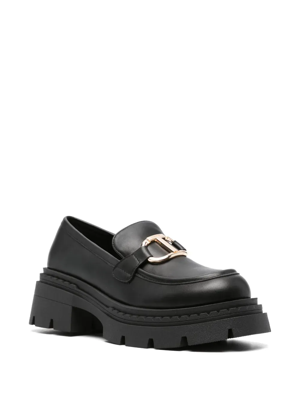 TWINSET Oval T logo-plaque loafers