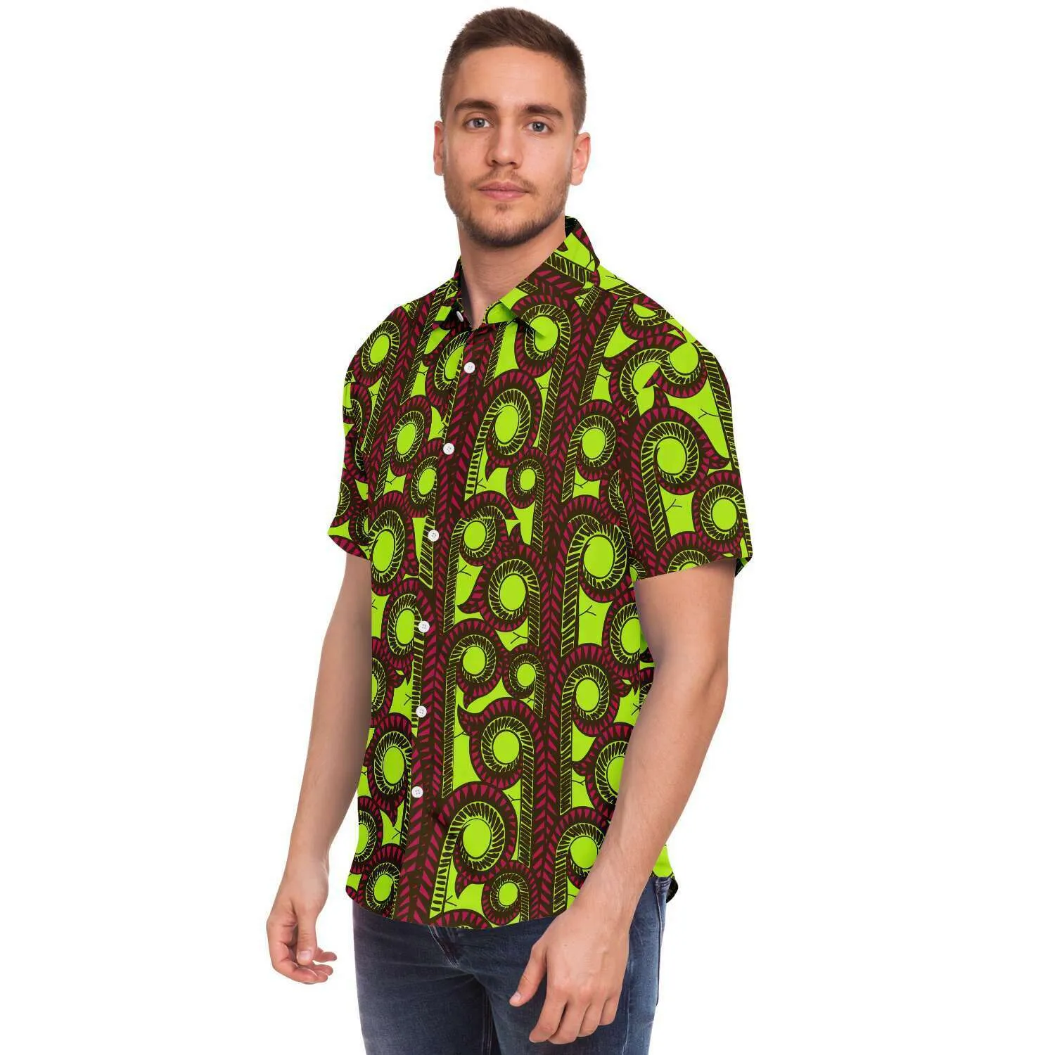 Uche African Print Short Sleeve Shirt