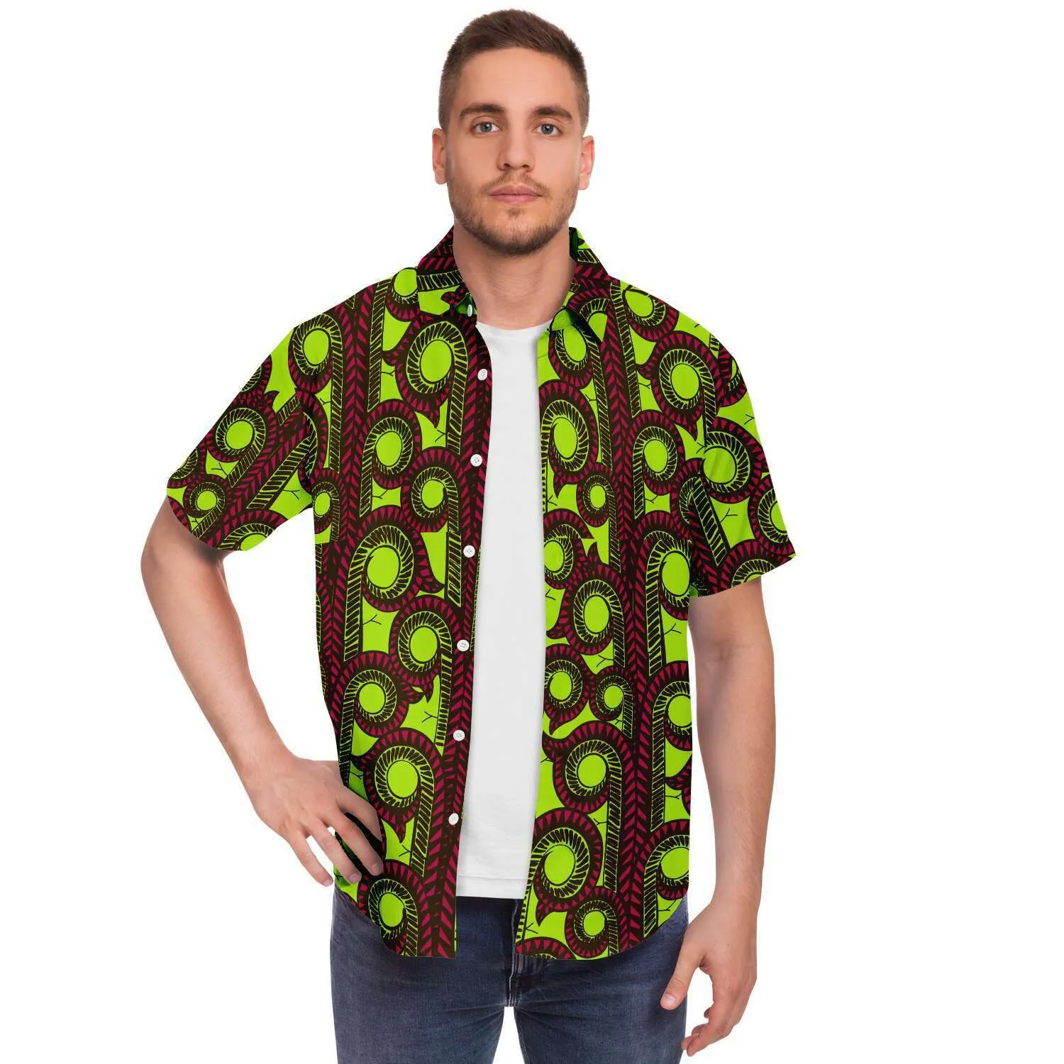 Uche African Print Short Sleeve Shirt