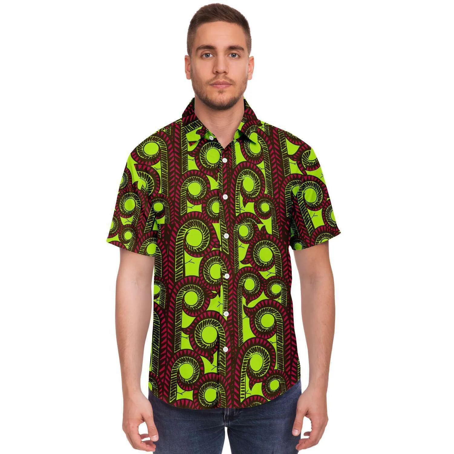 Uche African Print Short Sleeve Shirt