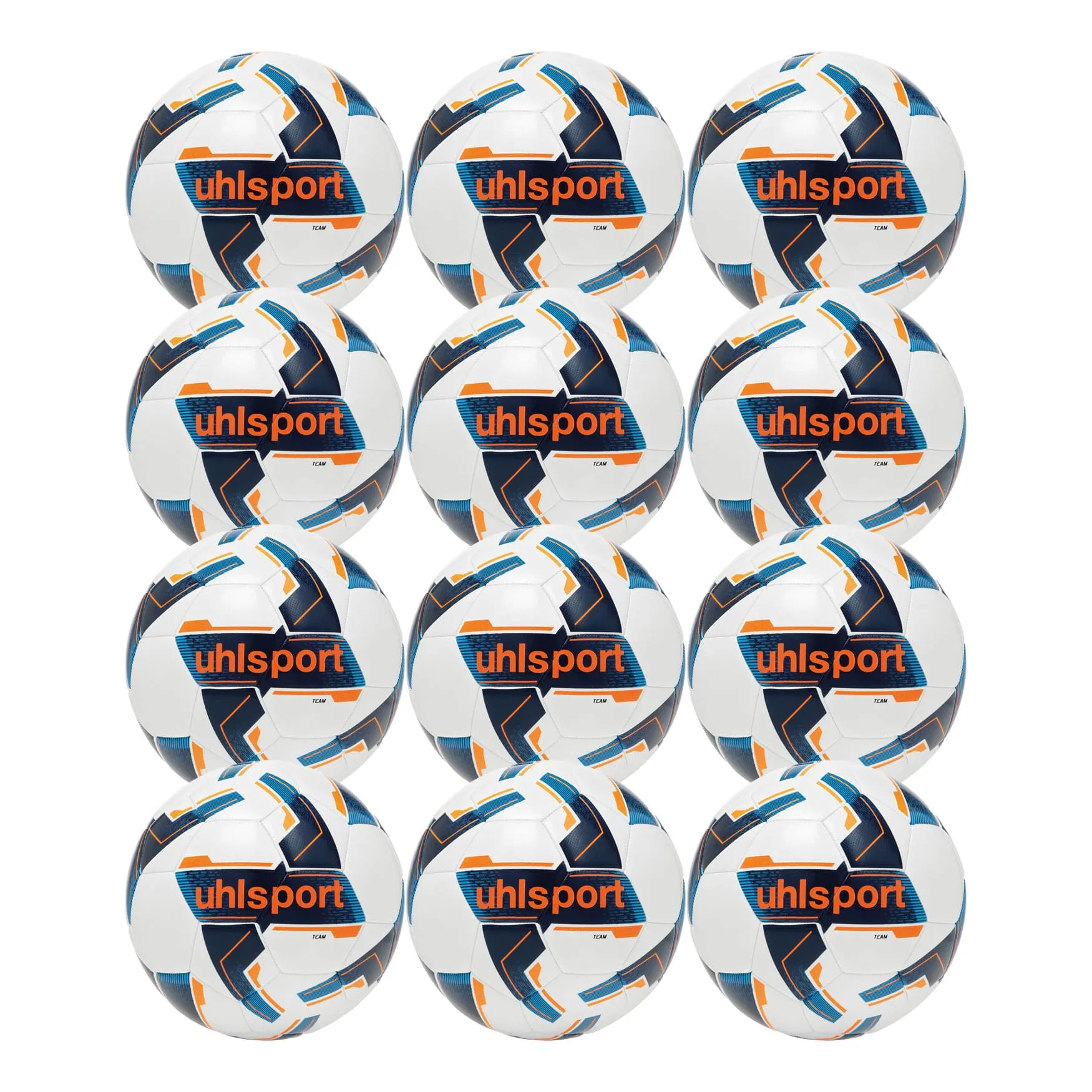Uhlsport Team Training Football Size 5 Pack of 12 - White