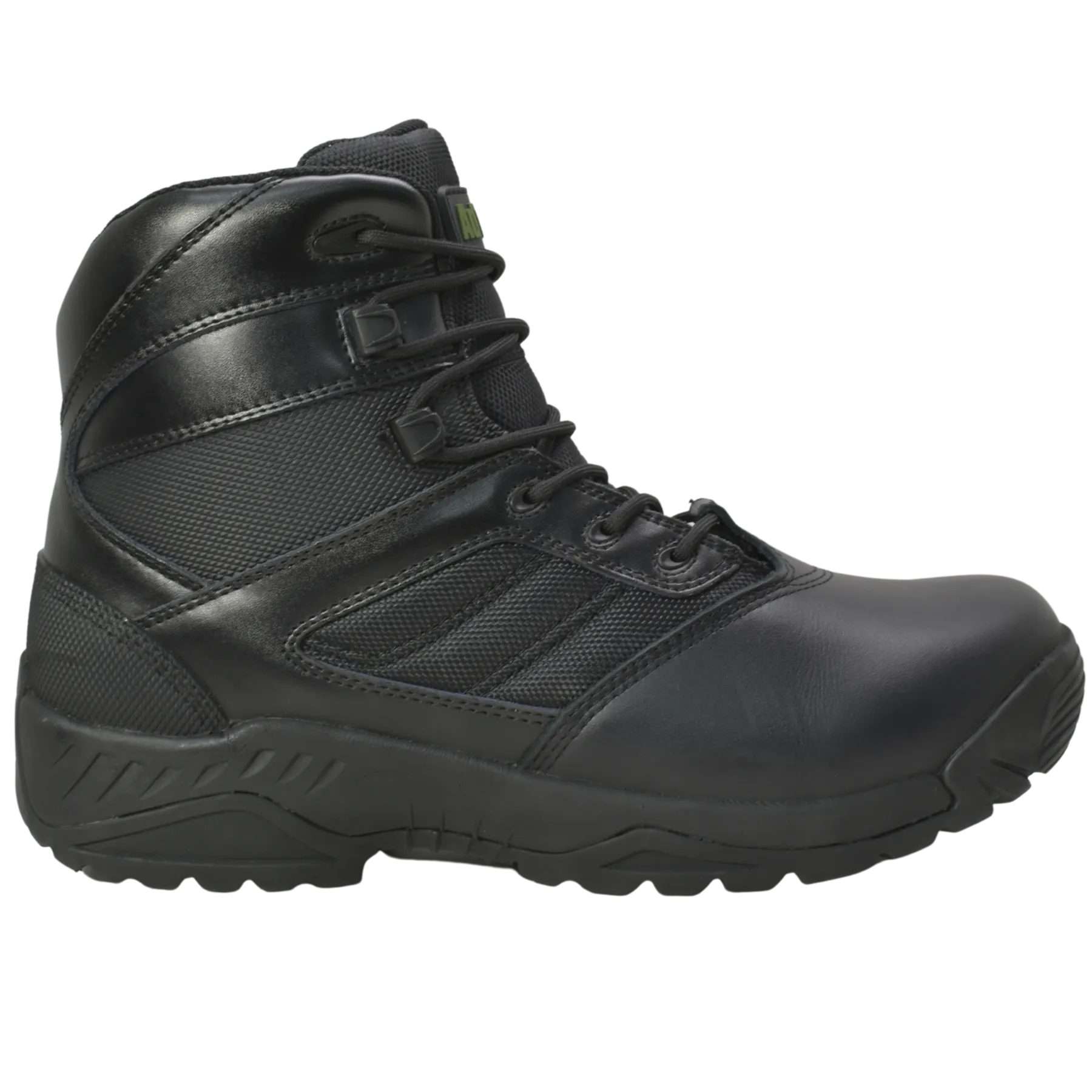 Urban PDU - Men's 6" Black Leather Tactical Boot w/ Side Zipper - KT1001