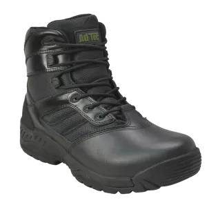 Urban PDU - Men's 6" Black Leather Tactical Boot w/ Side Zipper - KT1001