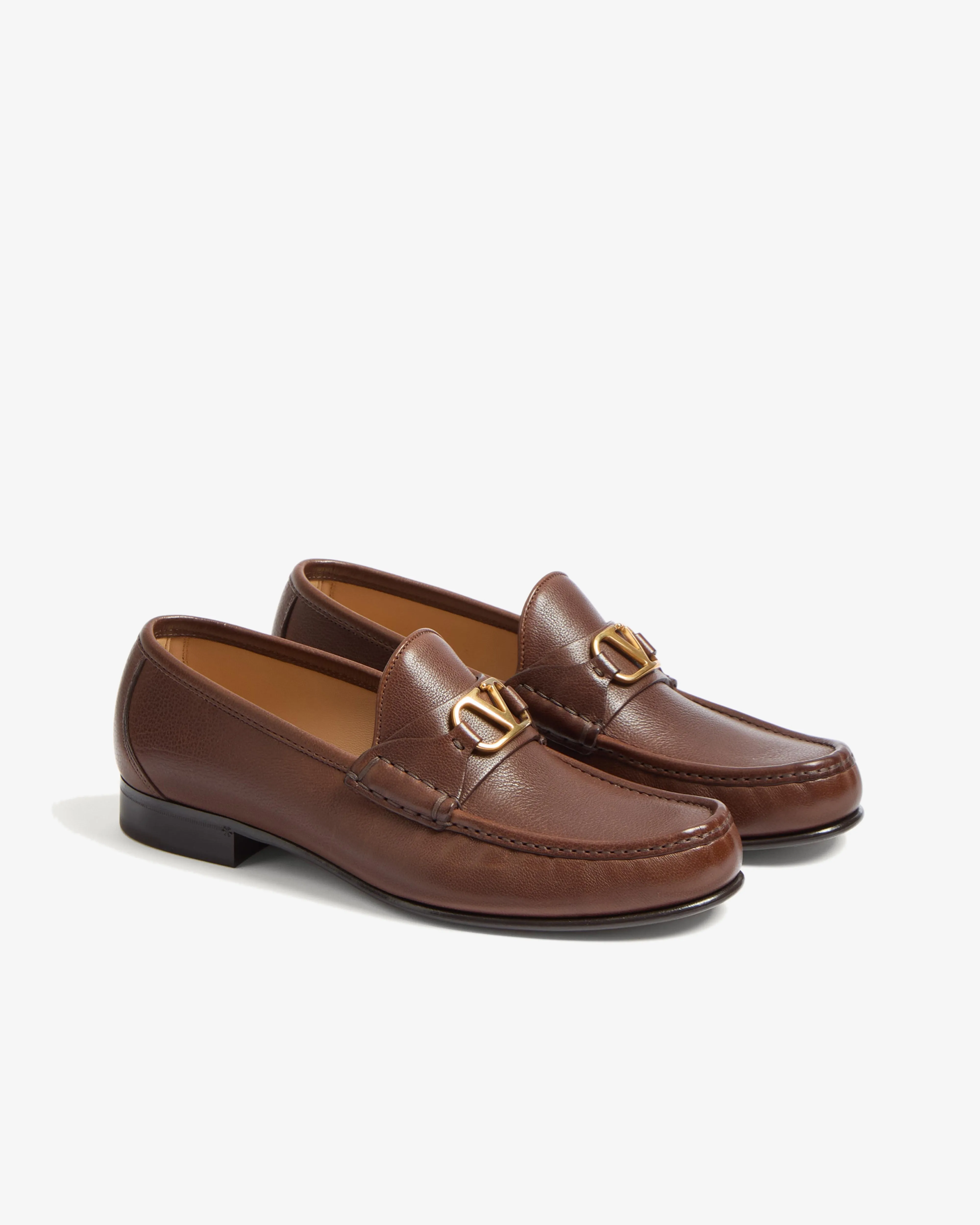 Valentino - Men's VLogo Signature Buffalo Loafers - (Bark Brown)