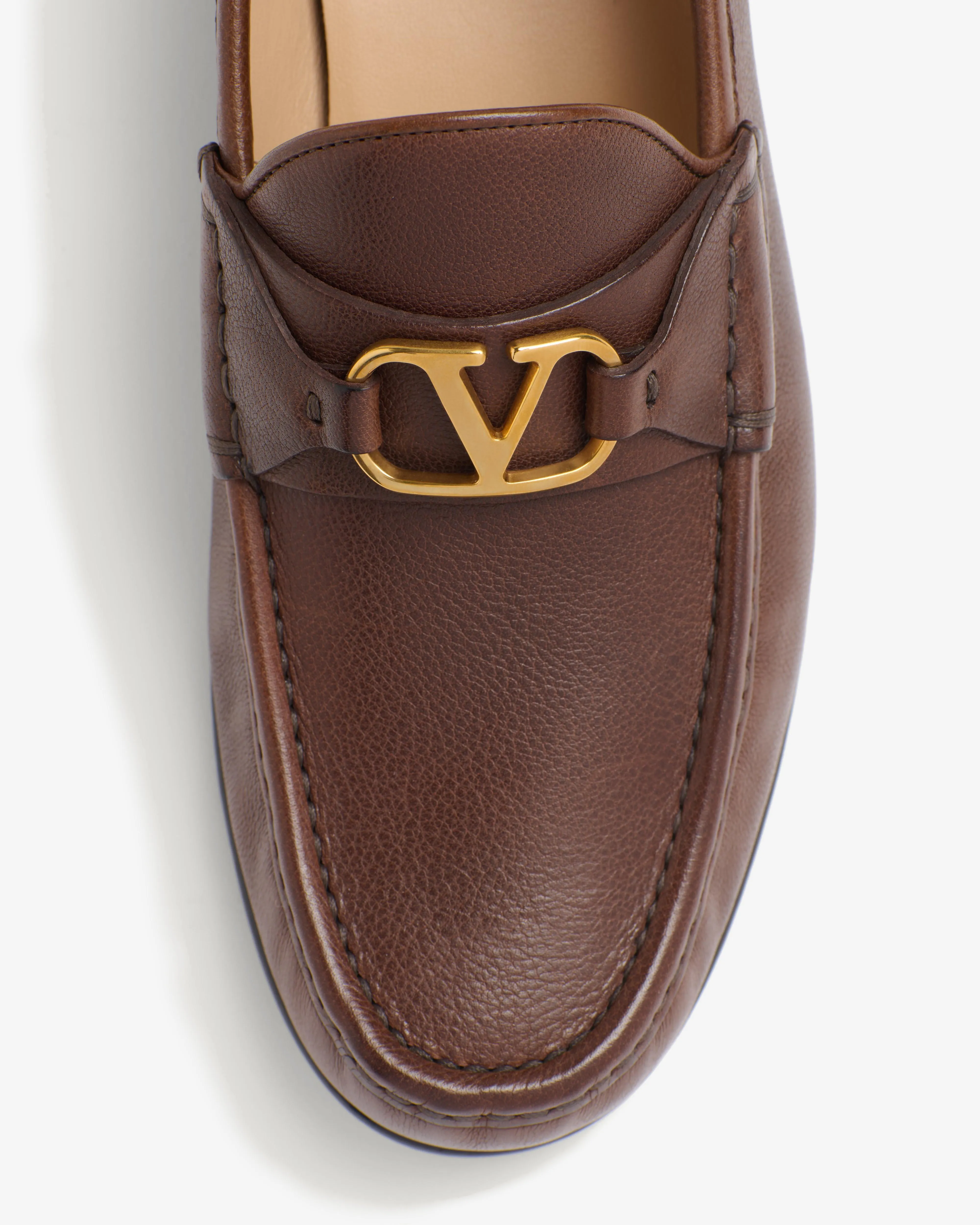 Valentino - Men's VLogo Signature Buffalo Loafers - (Bark Brown)