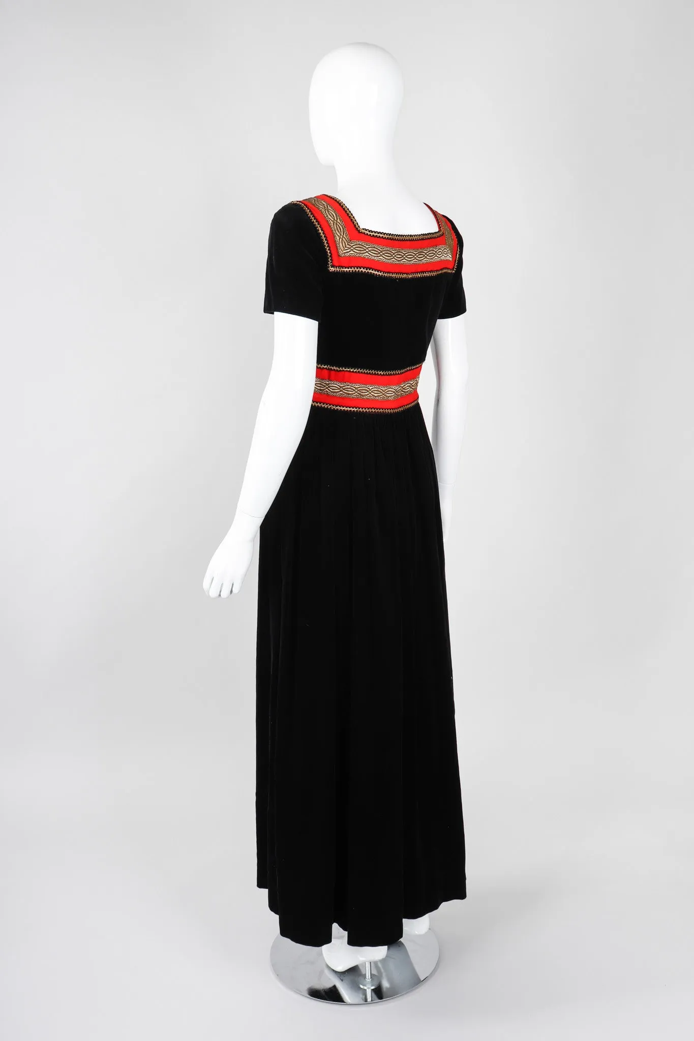 Velvet Peasant Dress