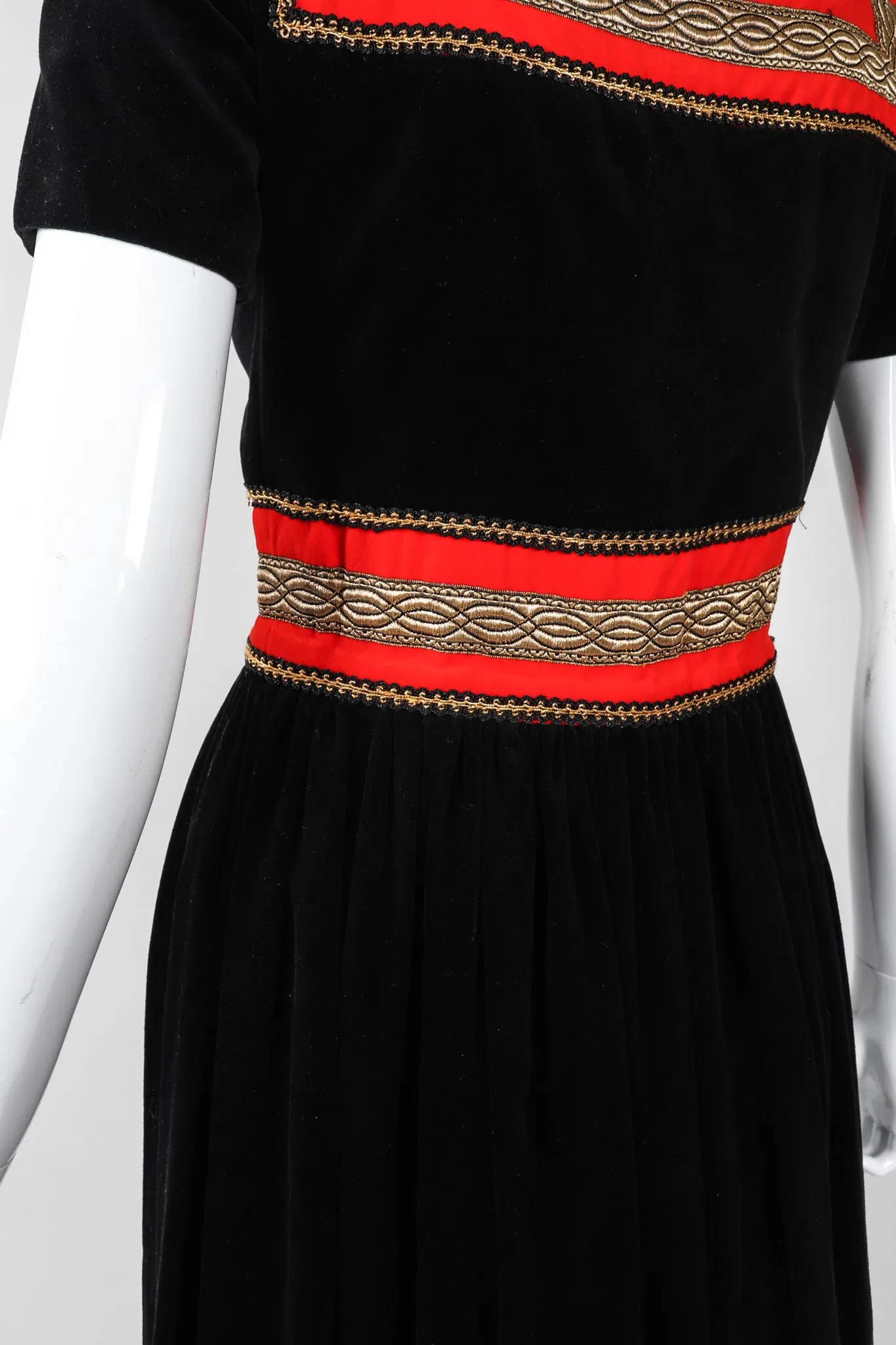 Velvet Peasant Dress