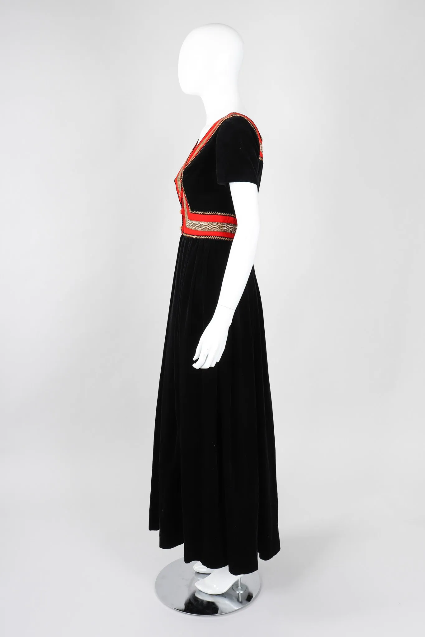Velvet Peasant Dress