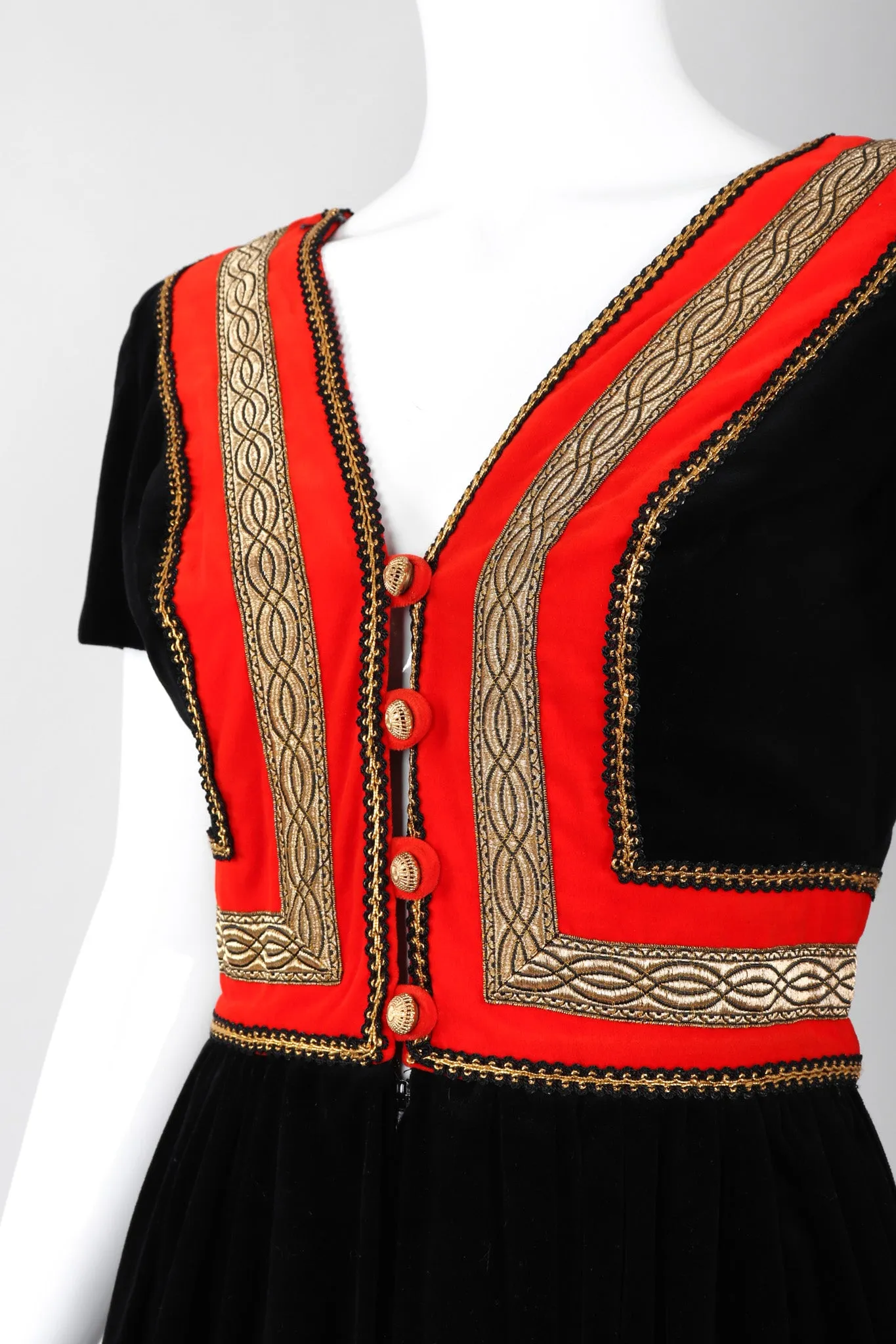 Velvet Peasant Dress