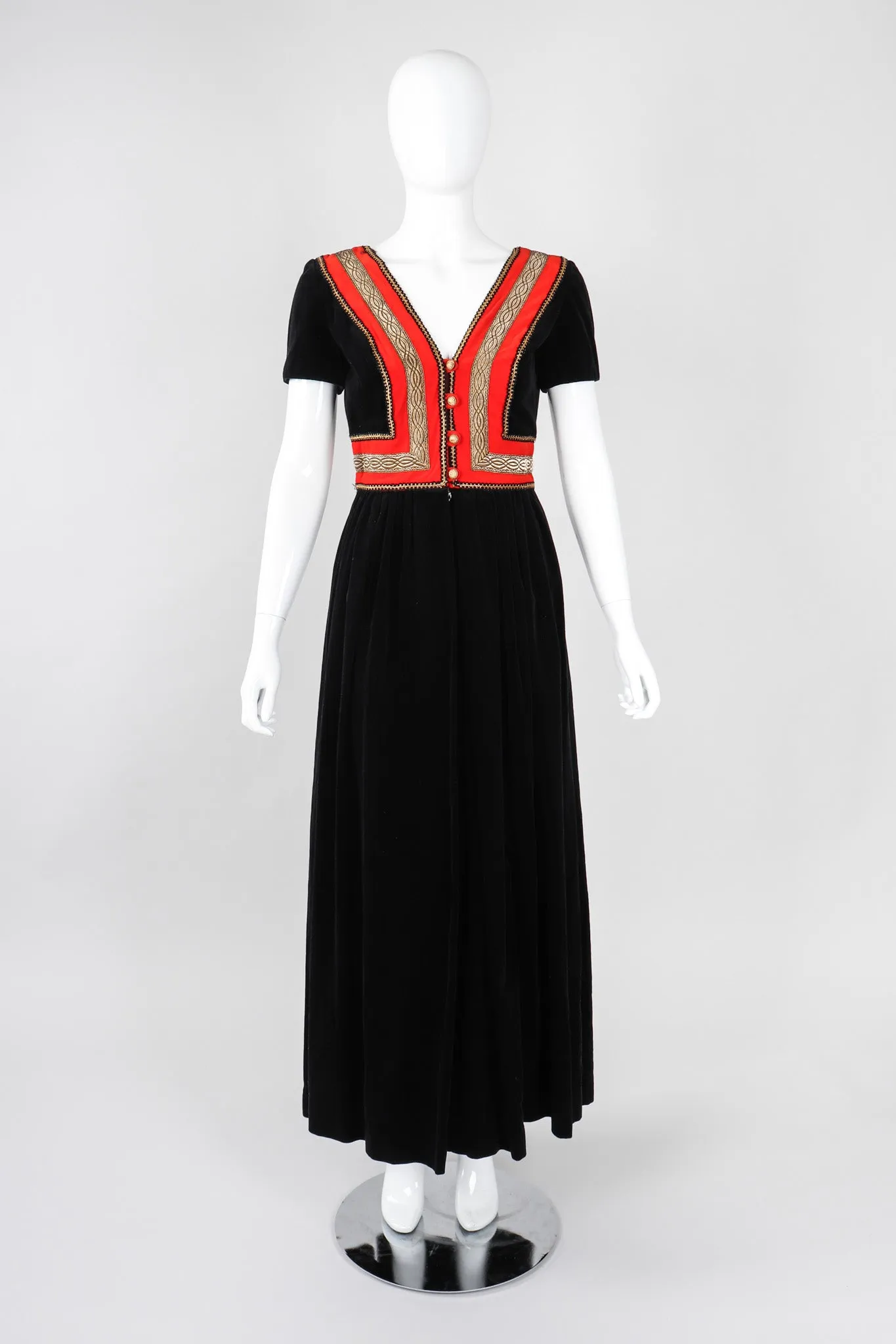 Velvet Peasant Dress