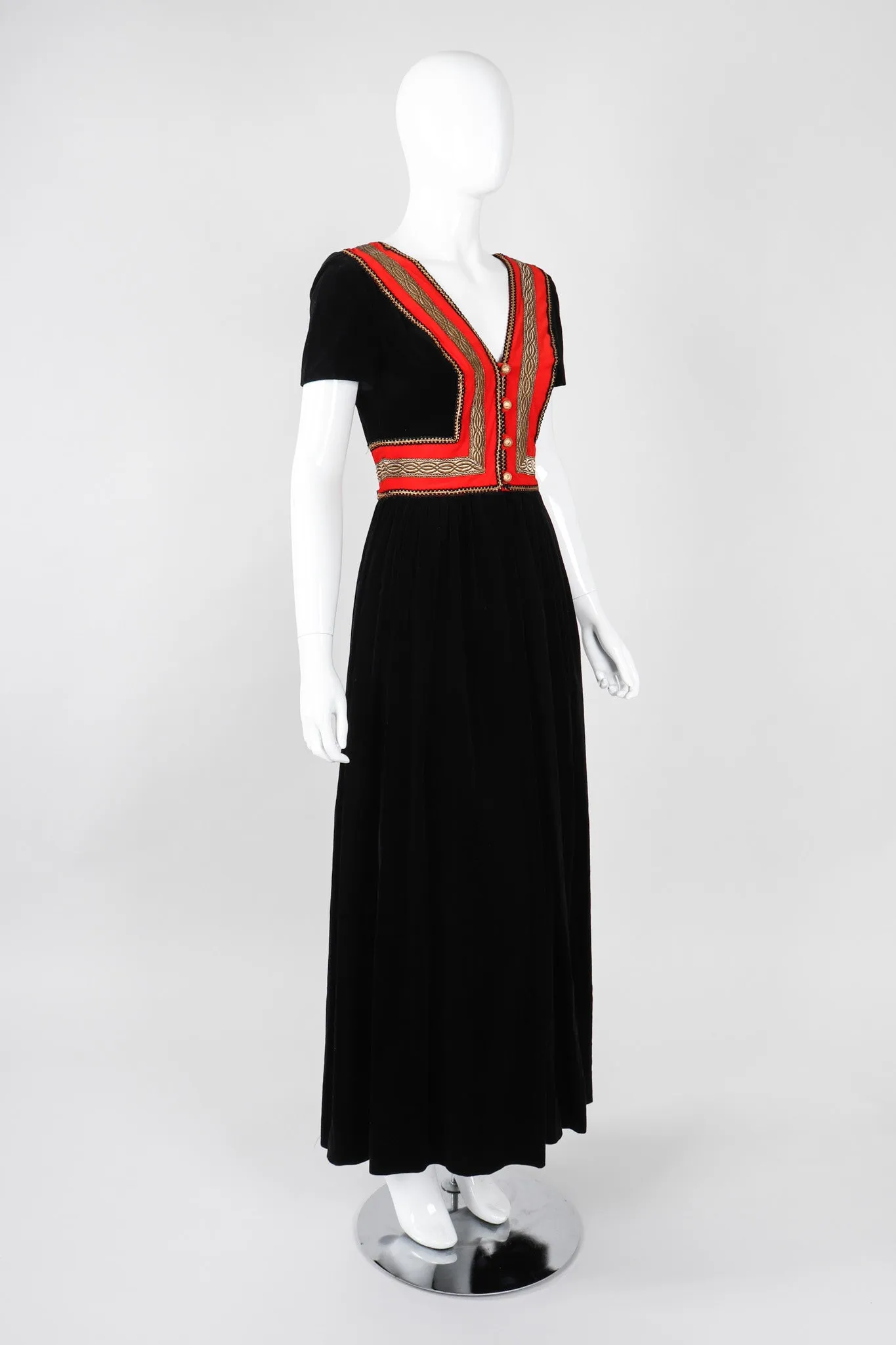 Velvet Peasant Dress
