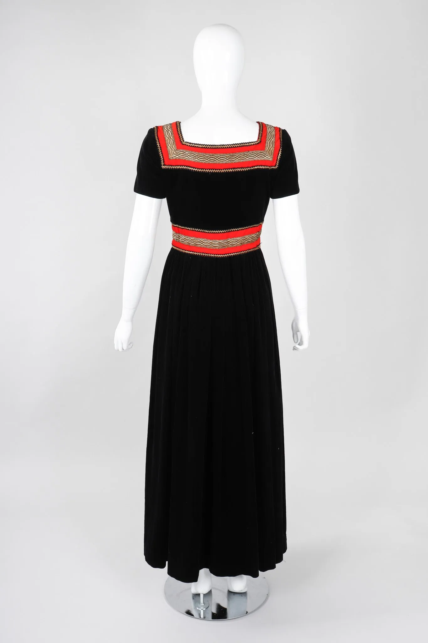 Velvet Peasant Dress