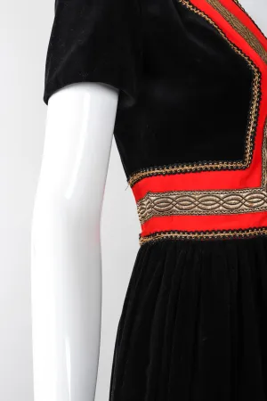 Velvet Peasant Dress