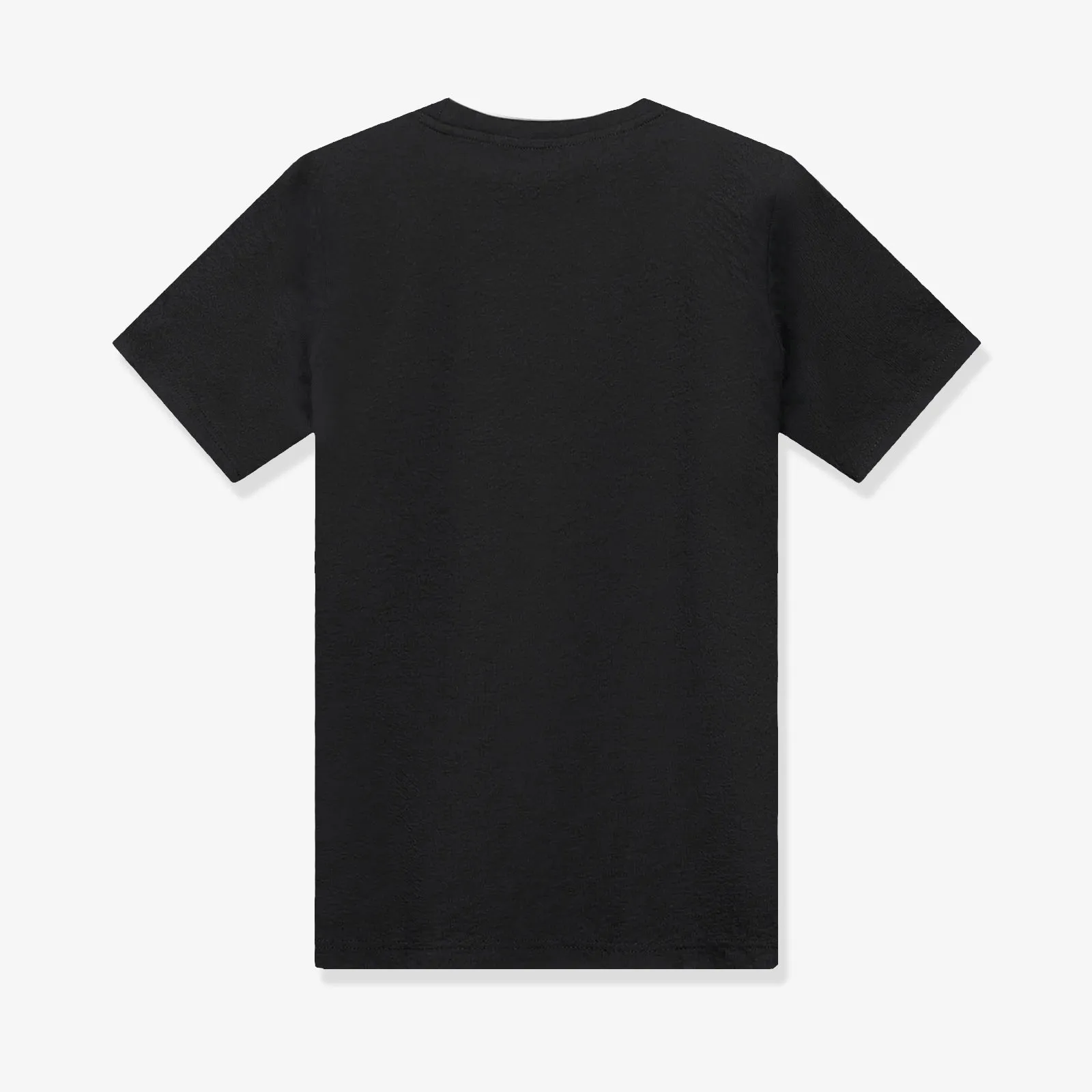 Wade Mirrored Logo Seersucker T-Shirt - Black