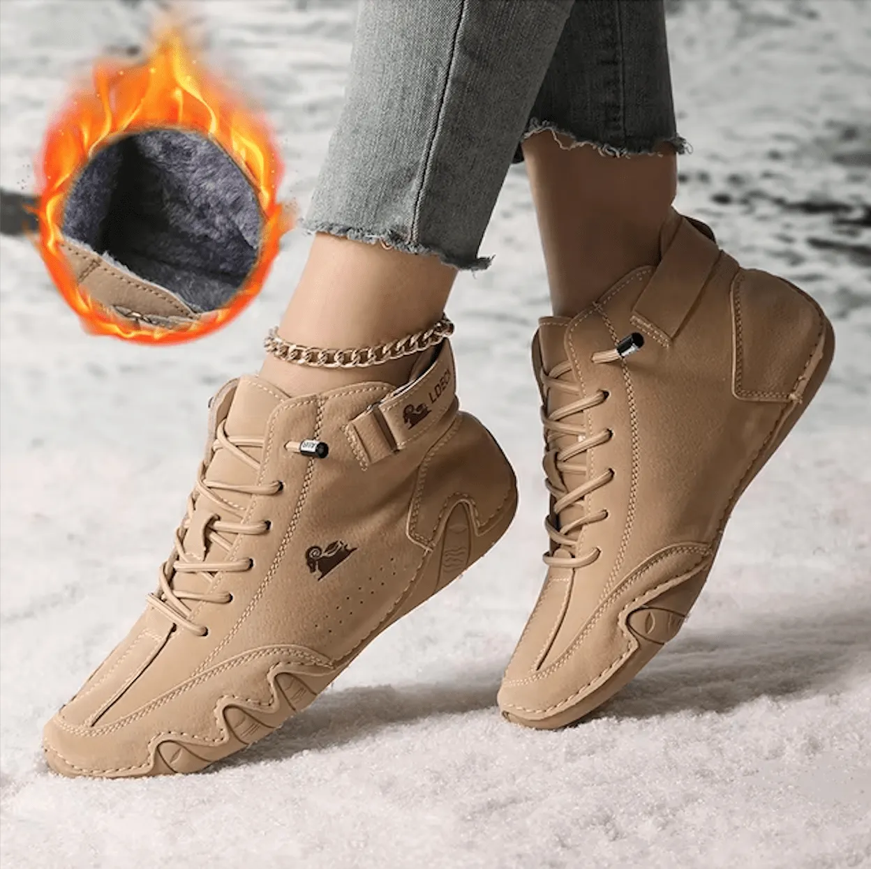 Warm and Stylish Women’s Waterproof Ankle Boots for Winter & Autumn