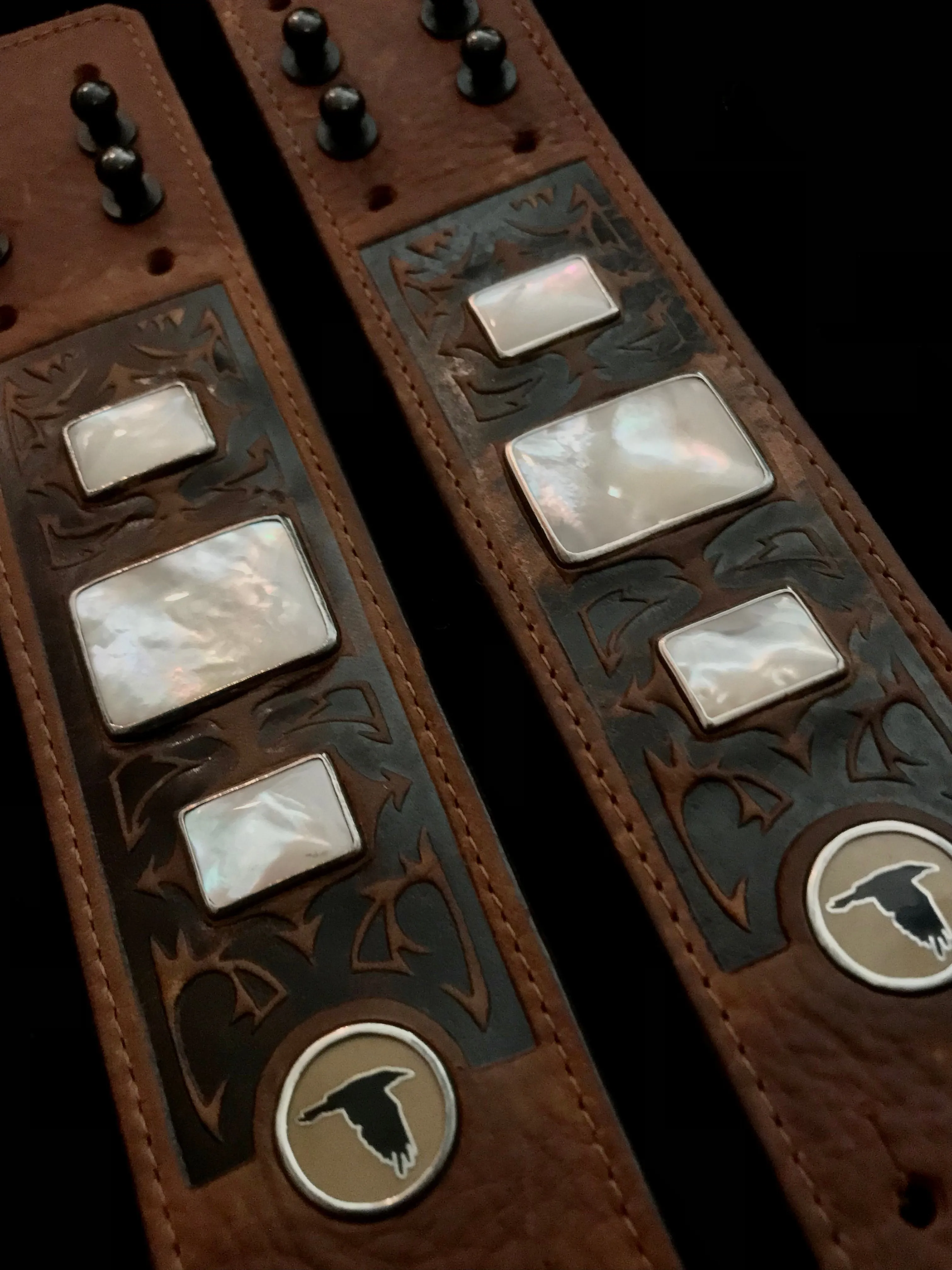 WARRIOR CUFF SET – COGNAC AND MOTHER OF PEARL