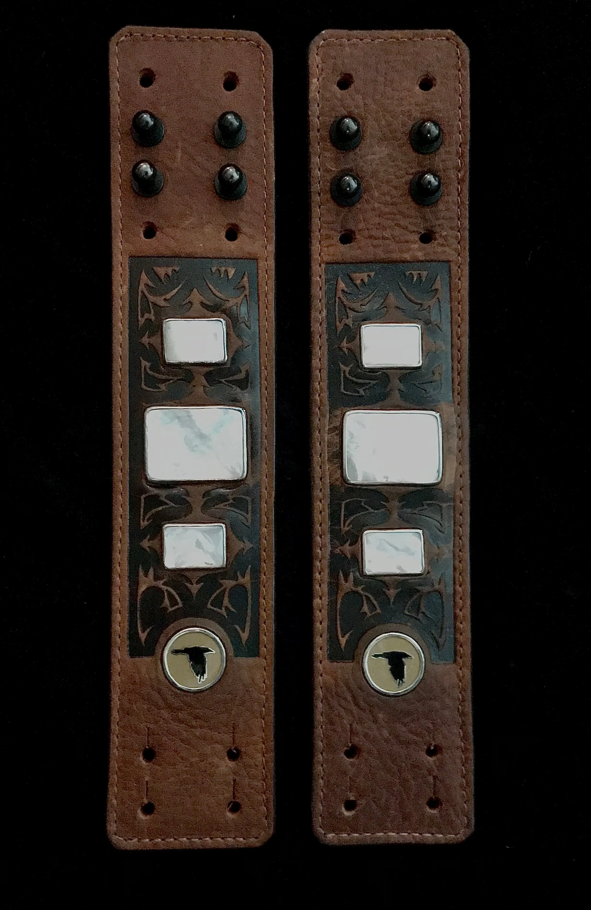 WARRIOR CUFF SET – COGNAC AND MOTHER OF PEARL