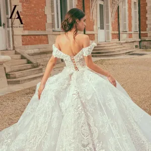Wedding Dresses for women Appliques Royal Train Princess