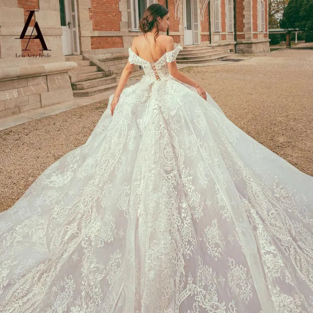 Wedding Dresses for women Appliques Royal Train Princess
