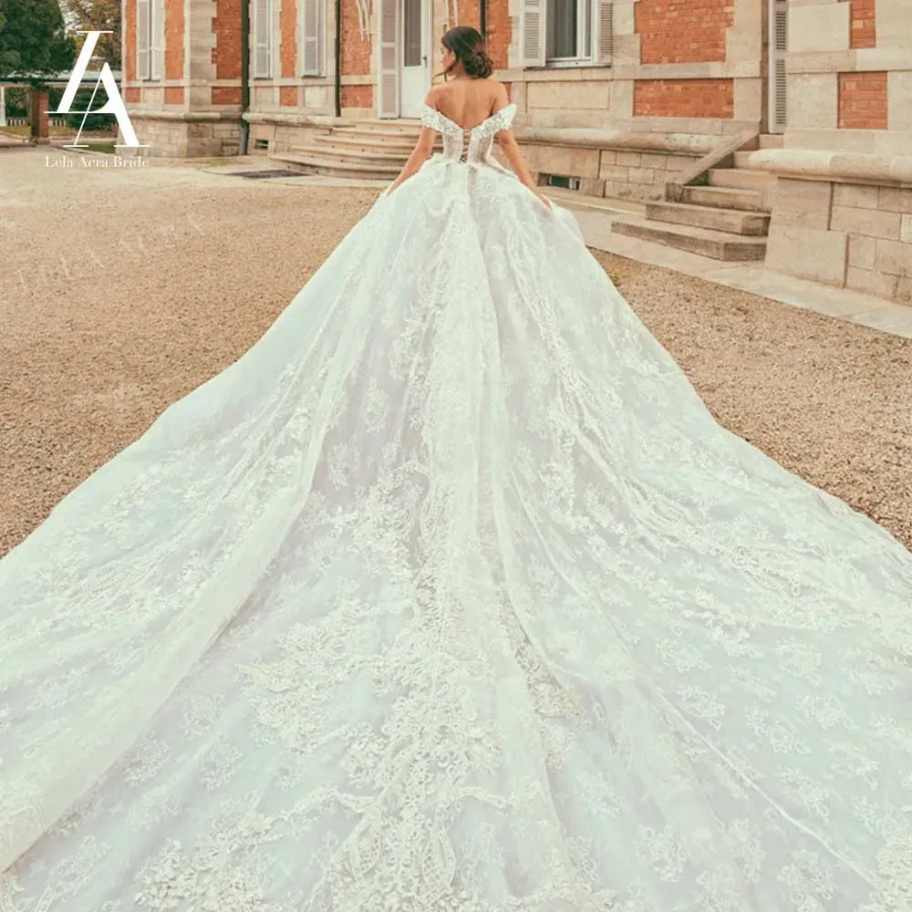 Wedding Dresses for women Appliques Royal Train Princess