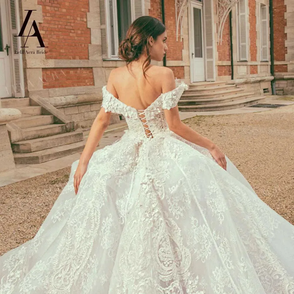 Wedding Dresses for women Appliques Royal Train Princess