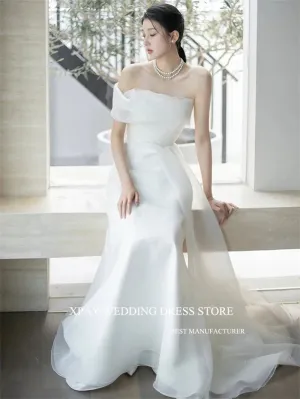 Wedding Dresses Korea Photoshoot Off Shoulder Bridal Gowns Corset Back