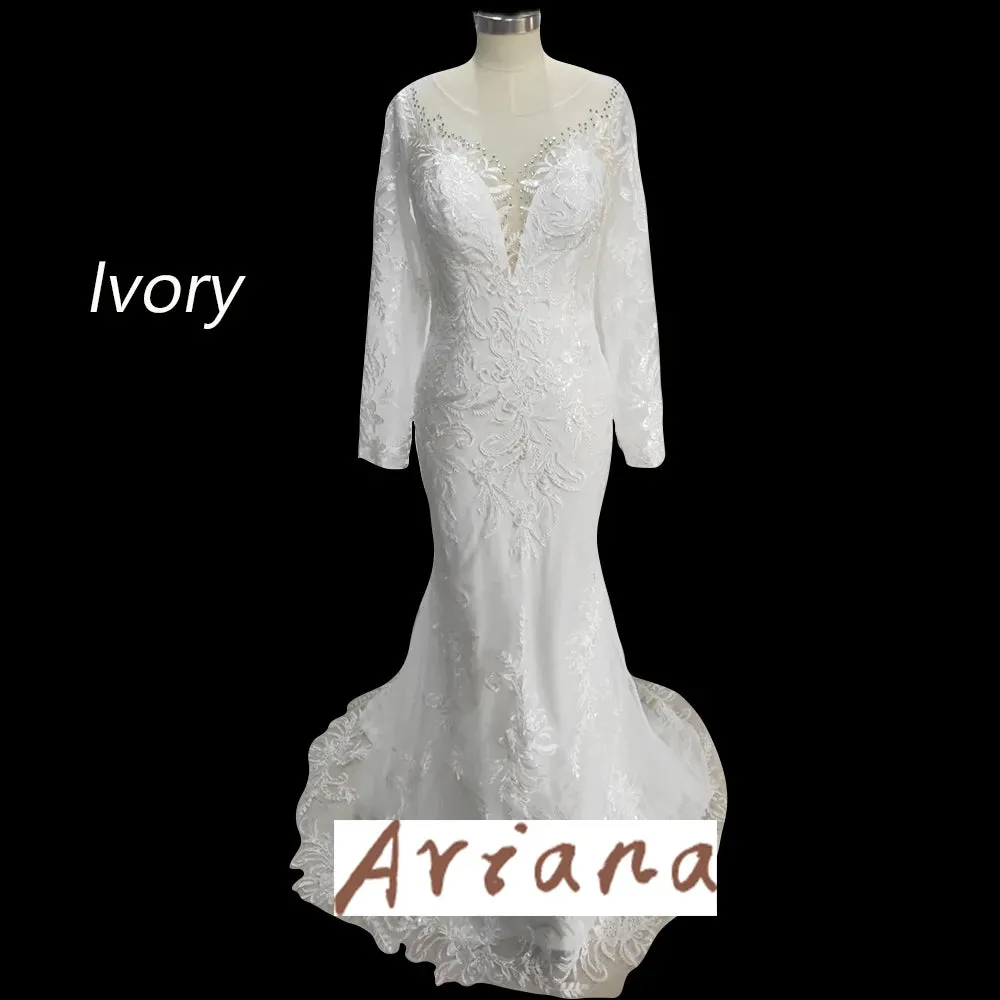 Wedding Guest Dresses: Wedding Dress For Bride Detachable Royal Train Button