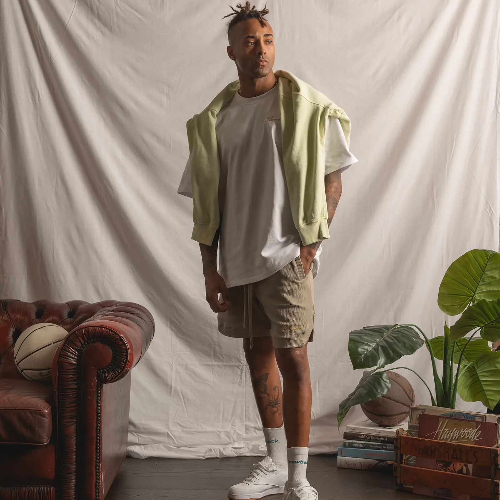 Winter Script '23 Oversized Tee - Blanc