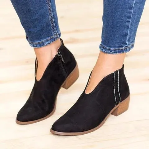Women’s V-Cut Ankle Boots | Stylish Design, Comfortable Fit, Perfect for Everyday Wear