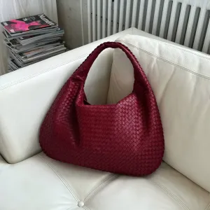 Woven Crescent Shoulder Bag
