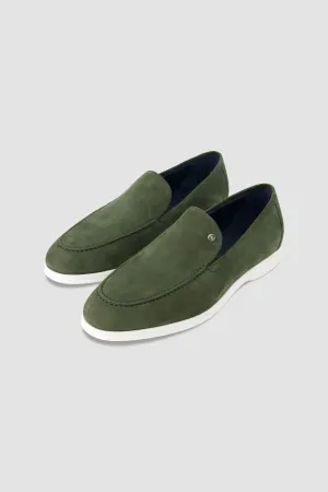Zilli Green Suede Calfskin Loafers